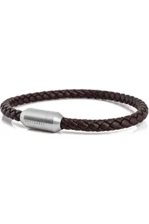 Akitsune Lederarmband Silvus Lederarmband Silber - Braun 20,50cm 20,50cm
