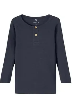 NAME IT Langarmshirt Kab (1-tlg) blau 98