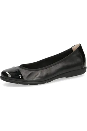 Caprice Ballerina Loafer, Slipper, Festtags Schuh mit Lack-Details schwarz 39 EU