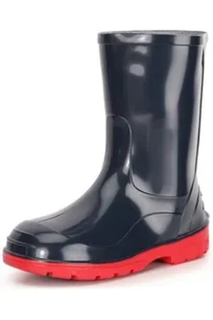 Ladeheid Regenstiefel für Mädchen und Jungen LA-939 Gummistiefel Kinder leicht zu reinigen blau|rot 31 EU