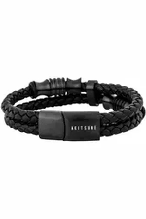 Akitsune Lederarmband Gracilitas Lederarmband Mattschwarz - Schwarz 19cm 19cm