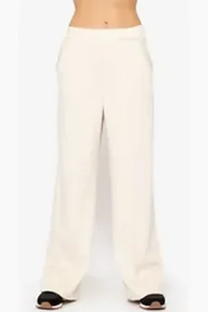 SASSYCLASSY Jogginghose Jogginghose Damen mit Biese Gemütliche Hose Damen Loungewear Taupe Schwarz L