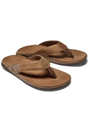 Olukai Mens Tuahine - Leder-Zehenstegsandalen Herren Sandale 40
