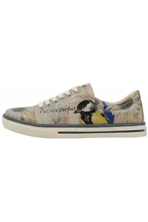 Dogo Damen Sneaker Picture Perfect Vegan Damen Sneaker / Female Sneaker Vegan gelb|goldfarben|schwarz 39 EU