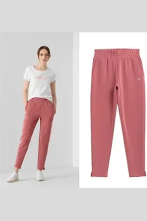 4F Leggings - Damen Sport Yoga Baumwollhose, Jogginghose, rose 34/XS