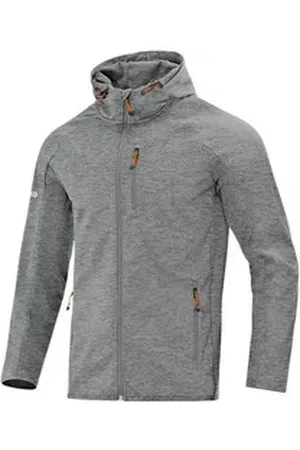 Jako Trainingsjacke Softshelljacke Light Damen Freizeitjacken Kapuze_Kordelzug grau 40