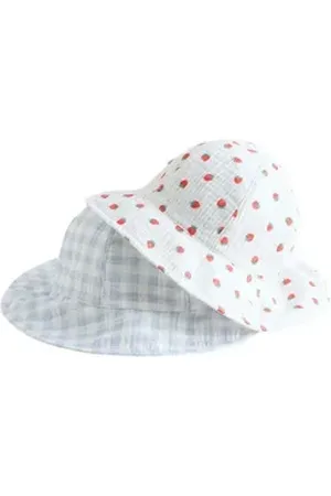 Next Erstlingsmütze Baby-Sommermütze aus 100 % Baumwolle (2-St) blau Kopfumfang: 48 cm.