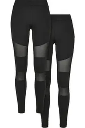 Urban classics Leggings Damen Ladies Tech Mesh Leggings 2-Pack (1-tlg) schwarz 3XL