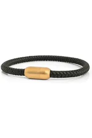 Akitsune Armband Silvus Nylon-Armband - Mattgold - Olive 18,50cm 18,50cm