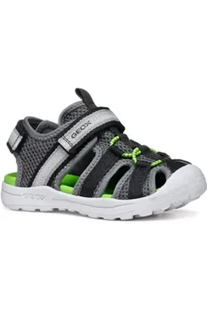 Geox J VANIETT BOY Sandale, Trekking Schuh, Klettschuh für Outdooraktivitäten grau|grün 30 EU
