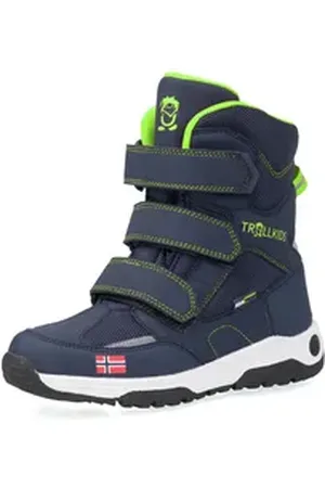 TROLLKIDS Lofoten Winter Klettstiefel wasserdicht blau 32 EU