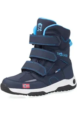 TROLLKIDS Lofoten Winter Klettstiefel wasserdicht blau 30 EU