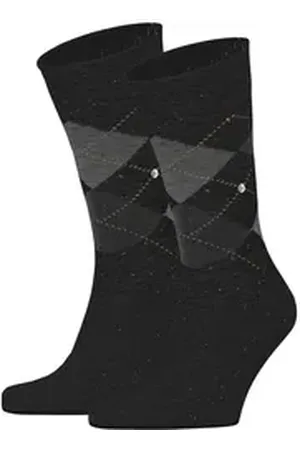 Burlington Kurzsocken Herren Socken 2er Pack Wollmischung Dundee (Packung, 2er Pack) bunt|grau|schwarz