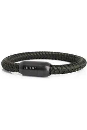 Akitsune Armband Portus Nylonarmband Mattschwarz - Schwarz-Gelb 22cm 22cm