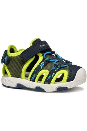 Geox B SANDAL MULTY BOY Sandale, Babyschuh, Sommerschuh, Trekking Schuh mit Klettverschluss grün 23 EU