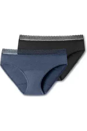 Schiesser Periodenslip Secret Care (2-St) Damen Frauen bunt|schwarz 38-40
