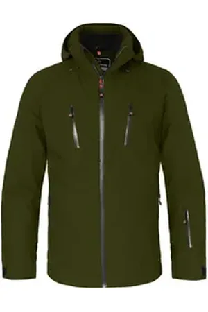 Bergson Skijacke RESO 2 Herren Skijacke & Winterjacke, wattiert 20000 mm Wassersäule, Langgrö grün lang | 106
