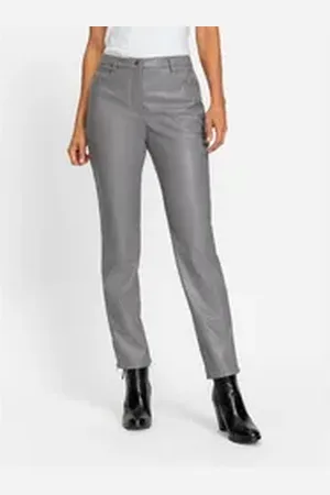 WITT WEIDEN Jerseyhose Lederimitathose Innenbeinlänge ca. 74 cm grau 22