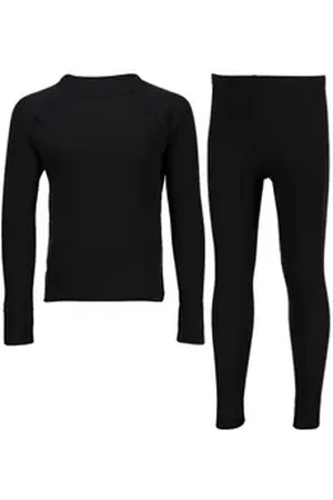 CMP Unterziehshirt Jungen Unterwäsche Set Boy Set Sweat + Pant 3Y84800 schwarz 128