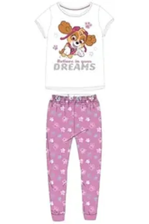 Paw Patrol Pyjama Pyjama für Mädchen, "Belive in your Dreams", weiß-pink (Set, 2 tlg) weiß 92/98
