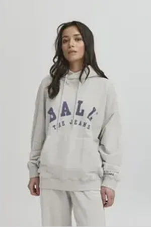 Ball Hoodie BAMALDINI lässiger Hoodie mit Printdetails grau XXL