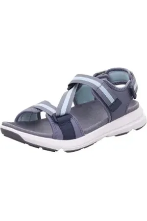 Legero LIBERTY Riemchensandale, Sommerschuh, Sandalette, Keilabsatz, im Materialmix blau 36 EU