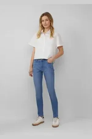 QS by s.Oliver 5-Pocket-Jeans Jeans Izabell / Skinny Fit / Mid Rise / Skinny Leg blau 46/28