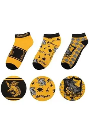 Cinereplicas Kurzsocken Harry Potter Knöchelsocken 3er-Pack Hufflepuff (3-Paar)