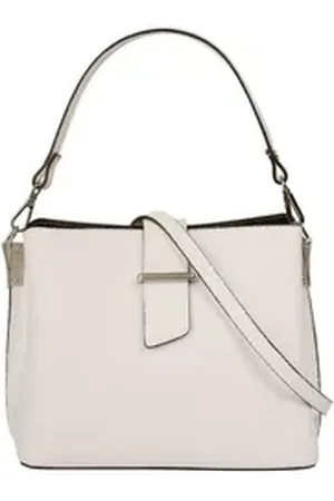 Cluty Henkeltasche, echt Leder, Made in Italy weiß