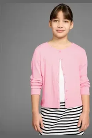 Kidsworld Sweatjacke Shirtjacke aus weichem Rippmaterial Feine Shirtjacke für jeden Anlass rosa 140/146