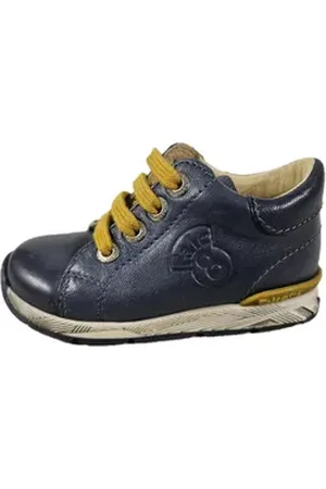 Naturino FALCOTTO Sneaker Kinderschuh Lederschuh Tamponato blau Gr. 21 Schnürschuh aus echtem Leder blau