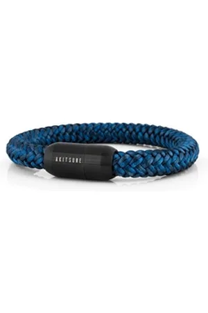 Akitsune Armband Portus Segeltau-Armband Schwarz-Navyblau 20cm 20cm