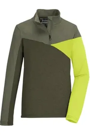 Killtec Fleecepullover KSW 381 BYS LS SHRT dunkeloliv 164