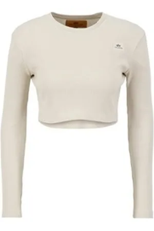 Alpha Industries Longsleeve Women - Longsleeves X-Fit Rib LS C Women weiß S