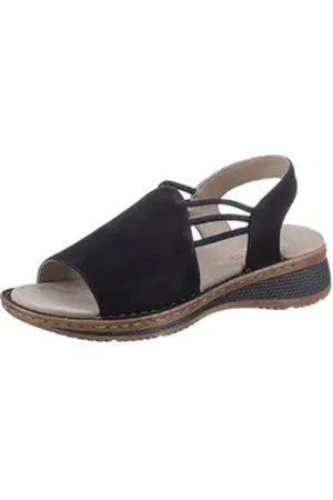 ARA HAWAII Riemchensandale, Sommerschuh, Sandalette, Keilabsatz, mit Stretch-Bänder, G-Weite blau 39 EU