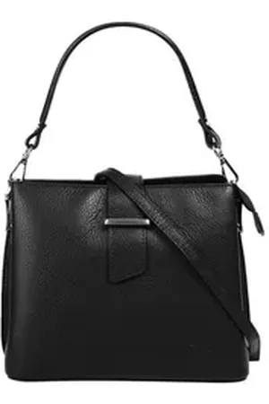 Cluty Henkeltasche, echt Leder, Made in Italy schwarz