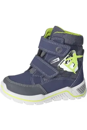 Ricosta Flex WMS: normal Klettstiefel Kindergartenschuh, Winterstiefel mit wasserdichter Sympatex Membran blau 27 EU
