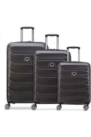 Delsey Paris Trolleyset Meteor, 4 Rollen, (3-teilig, 3 tlg), ABS braun