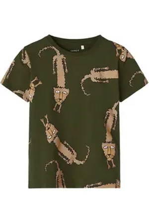 NAME IT T-Shirt NMMJESAN (1-tlg) Tiermotive grün 104