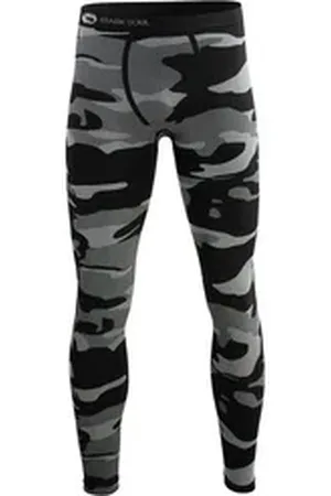STARK SOUL Funktionshose - Camouflage, Seamless, Thermo-Funktionsunterwäsche, Herren mit elastischem Bund grau S/M
