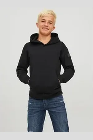 JACK & JONES Junior Hoodie Junior Kinder Hoodies Pullover JCOCLASSIC WAFFLE SWEAT HOOD SN JNR schwarz 176