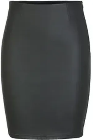 Pieces® ONLY & SONS Lederimitatrock - Rock - PCPARO highwaist COATED - Lederoptik schwarz M
