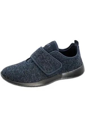 Fischer Markenschuh Ortho Aktiv Klettschuh aus Textilstretch, mit Textilfutter, Einlegesohle herausnehmbar blau 37 EU