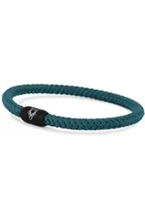 Akitsune Armband Silvus Nylon-Armband - Mattschwarz - Grün 18,50cm 18,50cm
