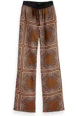 Scotch&Soda Trekkinghose Damen Stoffhose Drapey Wide Leg Pant 154186 braun S