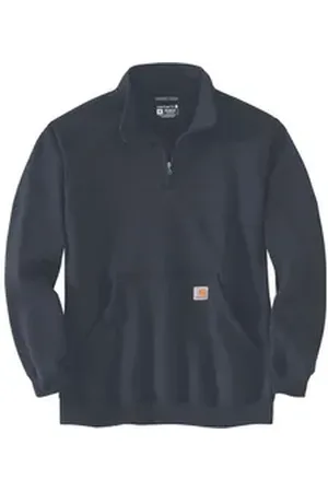 Carhartt Rundhalspullover Quarter-Zip 105294 blau M