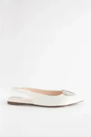 Next Forever Comfort® Brautschuhe aus Satin Herzbesatz Sandale (1-tlg) weiß 40 EU