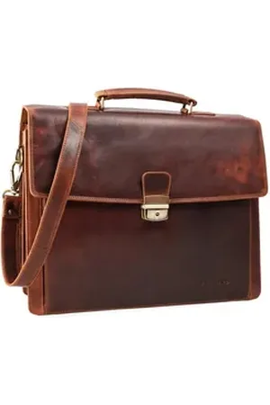 STILORD Laptoptasche "Noel" Aktentasche Leder Herren Vintage