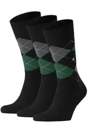 Burlington Kurzsocken Herren Socken 3er Pack Baumwollmischung King (Packung, 3er Pack) bunt|grau|grün|schwarz