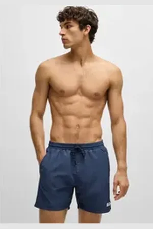 HUGO BOSS Badeshorts Starfish mit Kontraststreifen blau S
